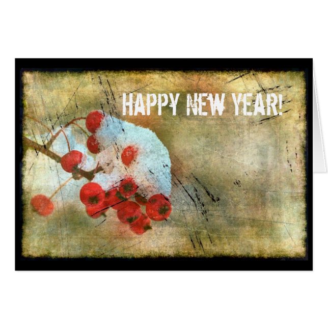 Berry Cold Grunge, Happy New Year! (Vorderseite (Horizontal))