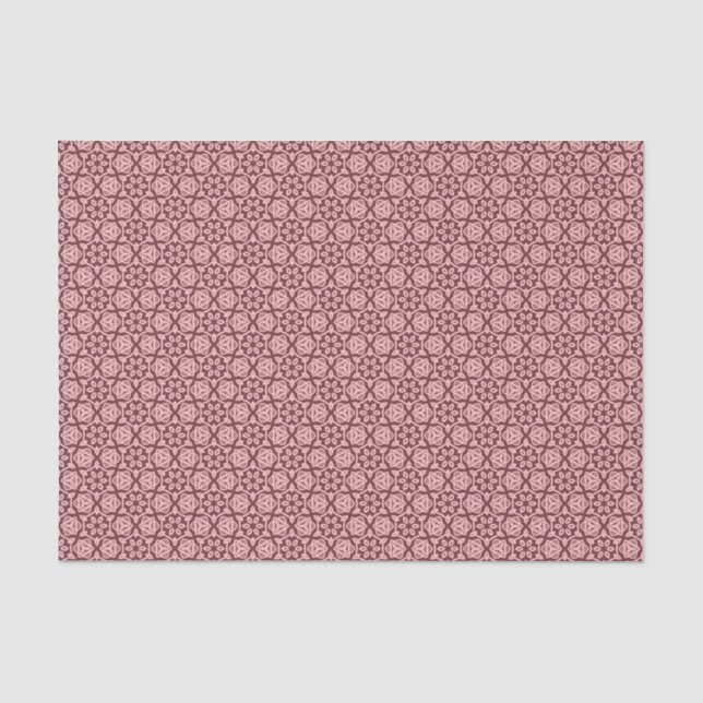 Berry Cream Folk Western Hütte Pink Lace Seidenpapier (Vorderseite)