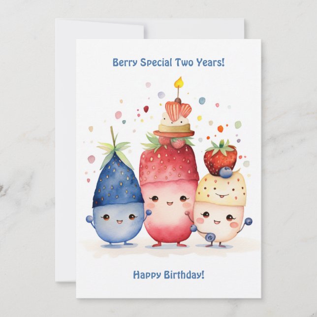 Berry Cute Anniversaire Carte Anniversaire (Devant)