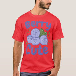 Berry Cute Kawaii Blueberries with Bear Faces  T-Shirt