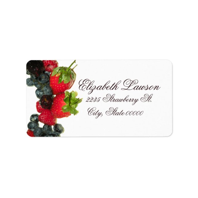Berry Delight Address Label Adressaufkleber (Vorne)