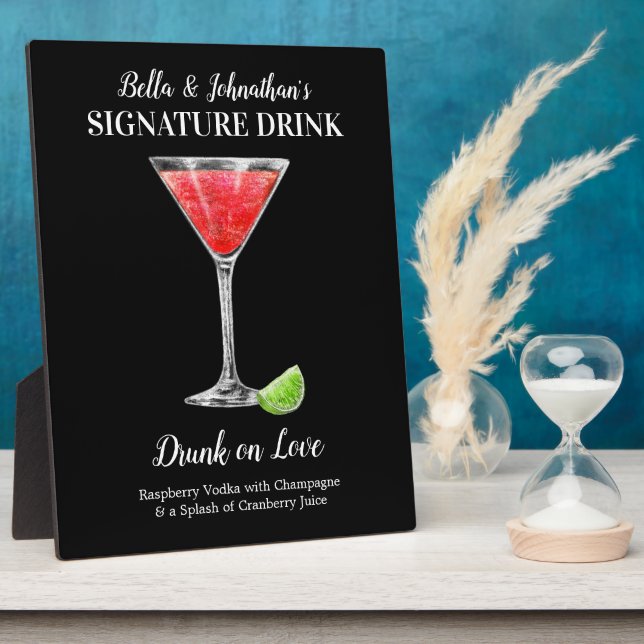 Berry Drink PERSONALISIEREN DIESE Signature Drink  Fotoplatte (Seite)