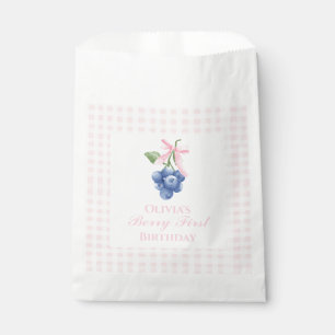 Berry erste Blaubeer-Geburtstag Rosa Schleife Ging Geschenktütchen
