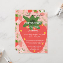 Berry Erste Geburtstagseinladung