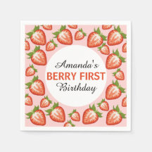 Berry erster Geburtstag Berry Girl pink Strawberry