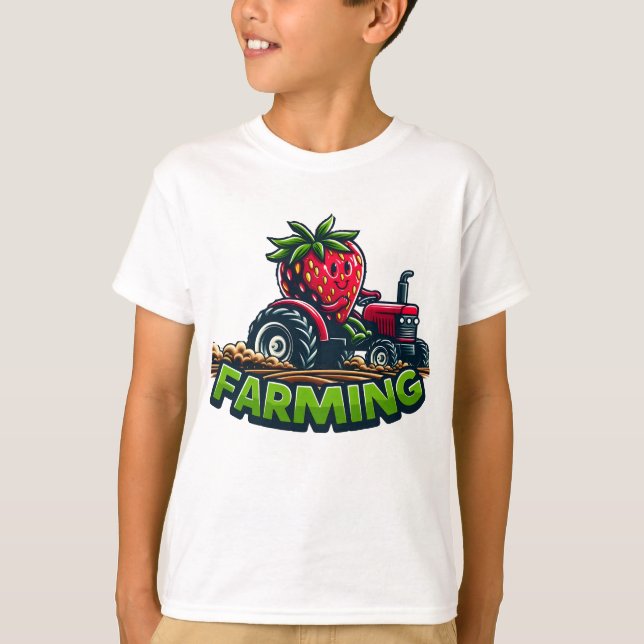 Berry Fast Farm Funny Traktor T-Shirt (Vorderseite)
