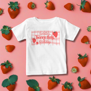 Berry First 1. Geburtstag Erdbeere Foto Baby T-shirt