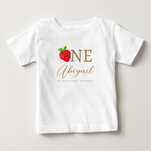 Berry First 1. Strawberry Birthday Baby T-shirt