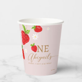 Berry First 1. Strawberry Birthday Pappbecher