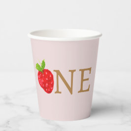 Berry First 1. Strawberry Birthday Pappbecher