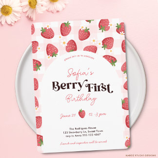 Berry First Birthday 1. Geburtstag Einladung