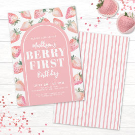 Berry First Birthday 1. Geburtstag Party Einladung