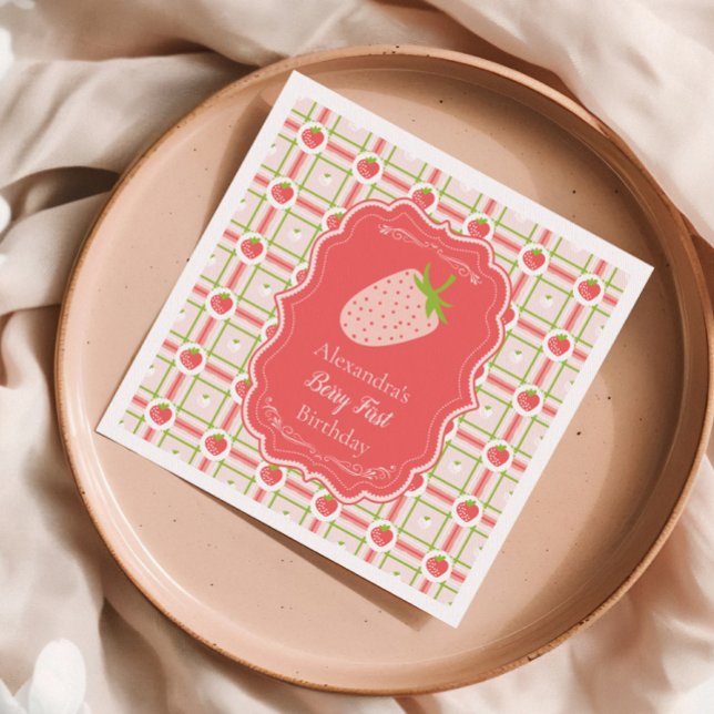 Berry First Birthday 1. Geburtstag Serviette (Von Creator hochgeladen)