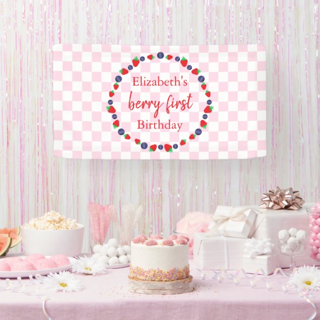 Berry First Birthday Banner (Party)
