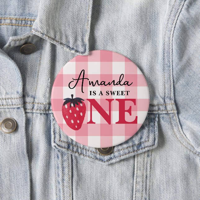 Berry First Birthday Button - Sweet One (Beispiel)