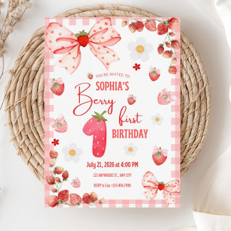 Berry First Birthday Einladung Template Berry 1.