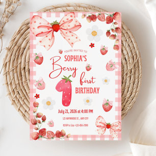 Berry First Birthday Invitation Modèle Berry 1er