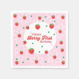 Berry First Birthday Napkins Serviette
