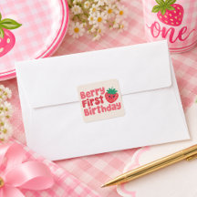 Berry First Birthday - Niedlich Strawberry Themed