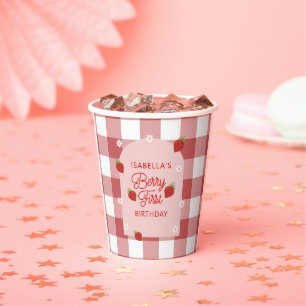 Berry First Birthday Paper Cup Pappbecher