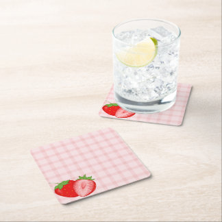 Berry First Birthday Party  Rechteckiger Pappuntersetzer