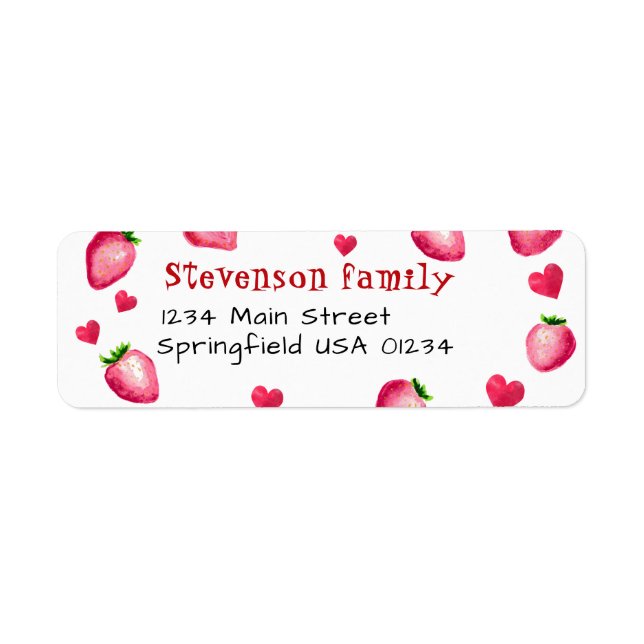 Berry First Birthday Party Strawberry Hearts (Vorne)