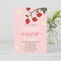 Berry First Birthday Strawberry 1. Geburtstag