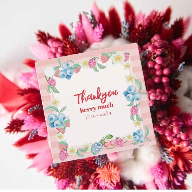 Berry First Birthday Strawberry Thema 1. Geburtsta Geschenkanhänger (Von Creator hochgeladen)