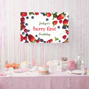 Berry First Geburtday Foto Banner