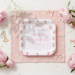 Berry First Girl Birthday  Pappteller<br><div class="desc">Berry First Girl Birthday Paper Plates</div>