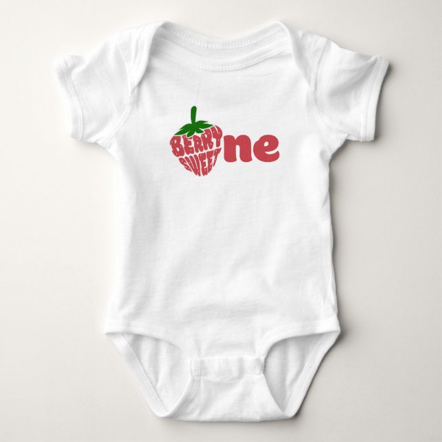 Berry First One Birthday Baby Bodysuit Baby Strampler (Vorderseite)