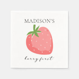 Berry First Paper Napkins Strawberry Party Decke Serviette