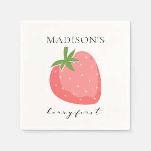 Berry First Paper Napkins Strawberry Party Decke Serviette