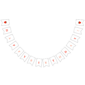 Berry First Strawberry Birthday Wimpelkette