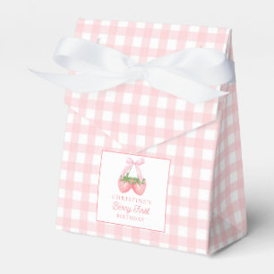Berry First Strawberry Pink Bow 1. Geburtstag Geschenkschachtel