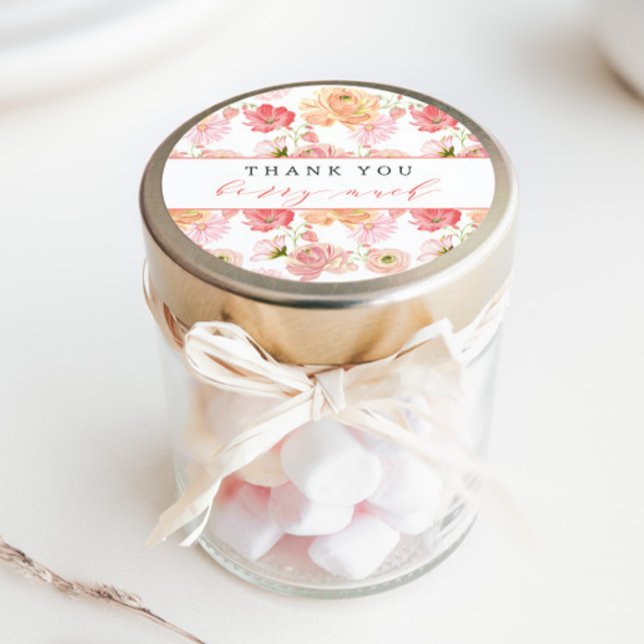 Berry First Strawberry Summer Vielen Dank Runder Aufkleber (Von Creator hochgeladen)