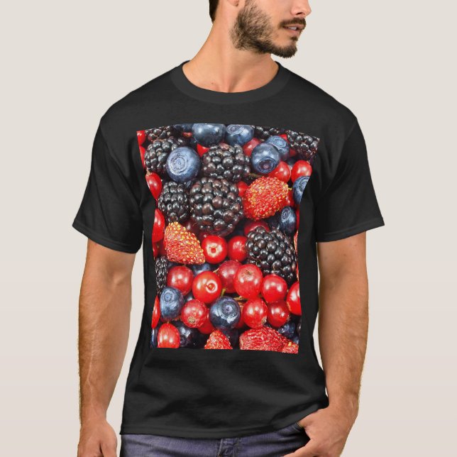 Berry-Fresh Background Mosaik T-Shirt (Vorderseite)