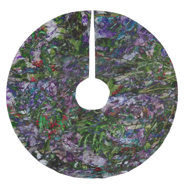 Berry Fusion Tree Skirt Polyester Weihnachtsbaumdecke (Vorderseite)