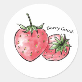 Berry Good Fun - Strawberry Delight Runder Aufkleber