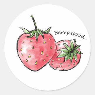 Berry Good Fun - Strawberry Delight Runder Aufkleber