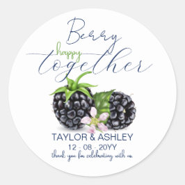 Berry Happy Together Brombeere | Hochzeit Runder Aufkleber