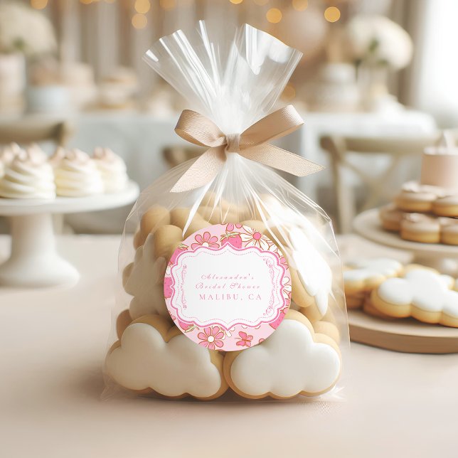 Berry in Bloom Brautparty Runder Aufkleber (Von Creator hochgeladen)