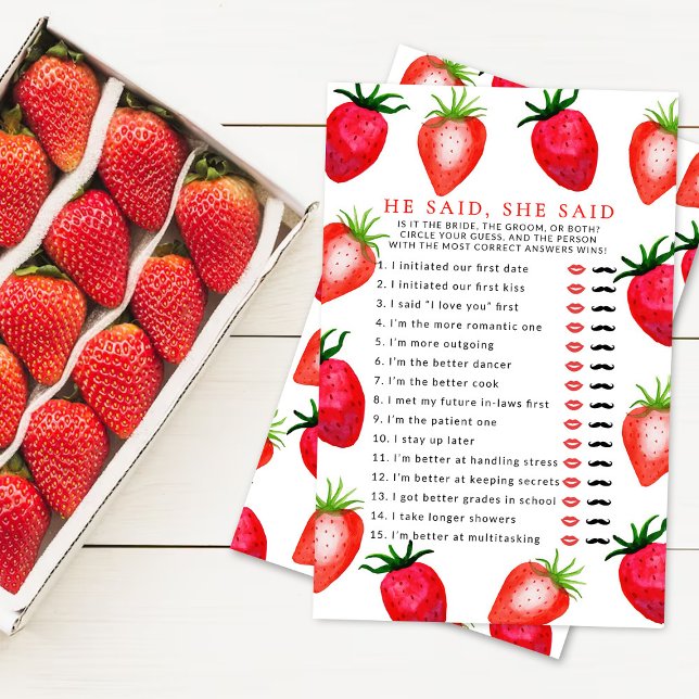 Berry in Liebe Erdbeere Brautparty raten, wer (Von Creator hochgeladen)