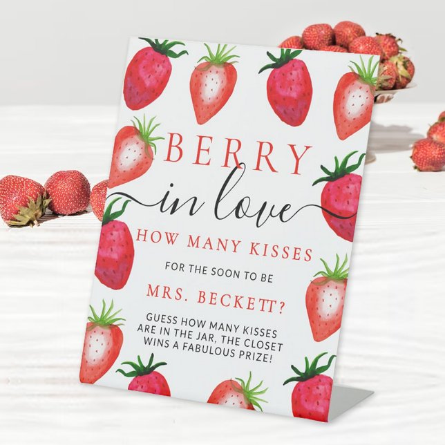 Berry in Liebe Strawberry Brautparty Kisses Game Sockelschild (Von Creator hochgeladen)