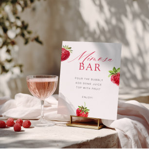 Berry in Love Brautparty Mimosa-Bar Poster