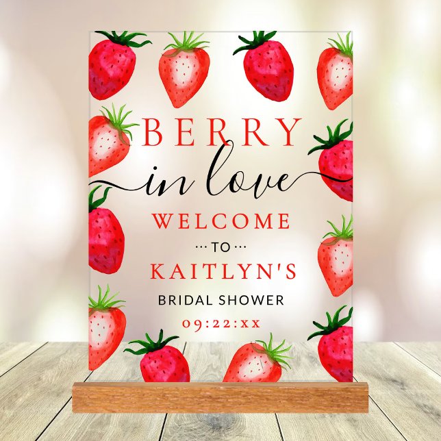 Berry In Love Fête des mariées fraise Bienvenue (Créateur téléchargé)