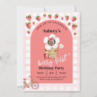 Berry Invitation d'anniversaire avec photo
