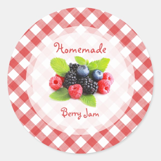 Berry Jam Red Fruits Mix Runder Aufkleber (Vorderseite)