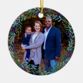 Berry Kranz unser erstes Weihnachten in neuer Zuha Keramik Ornament