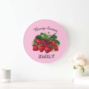 Berry-licous Große Wanduhr